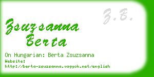 zsuzsanna berta business card
